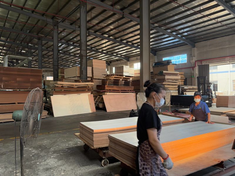 Dongguan Lingfeng Wood Industry Co., Ltd. linea di produzione del fabbricante